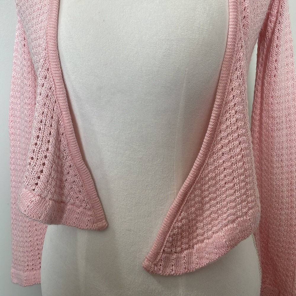 Brand - Say What? Girls - Girls long sleeve short open sweater, Medium, Pink - Picture 4 of 11